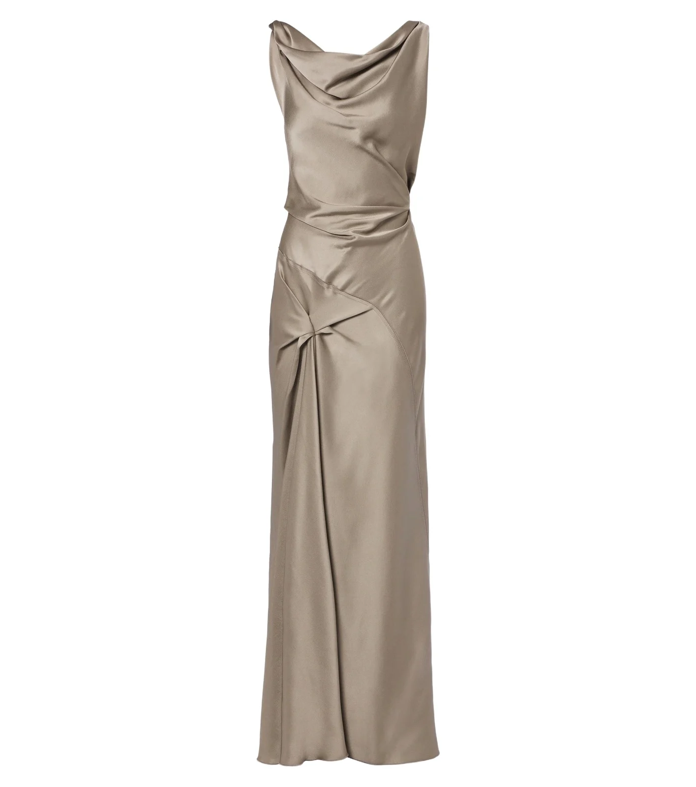 Victoria Beckham Posy asymmetric crêpe satin gown