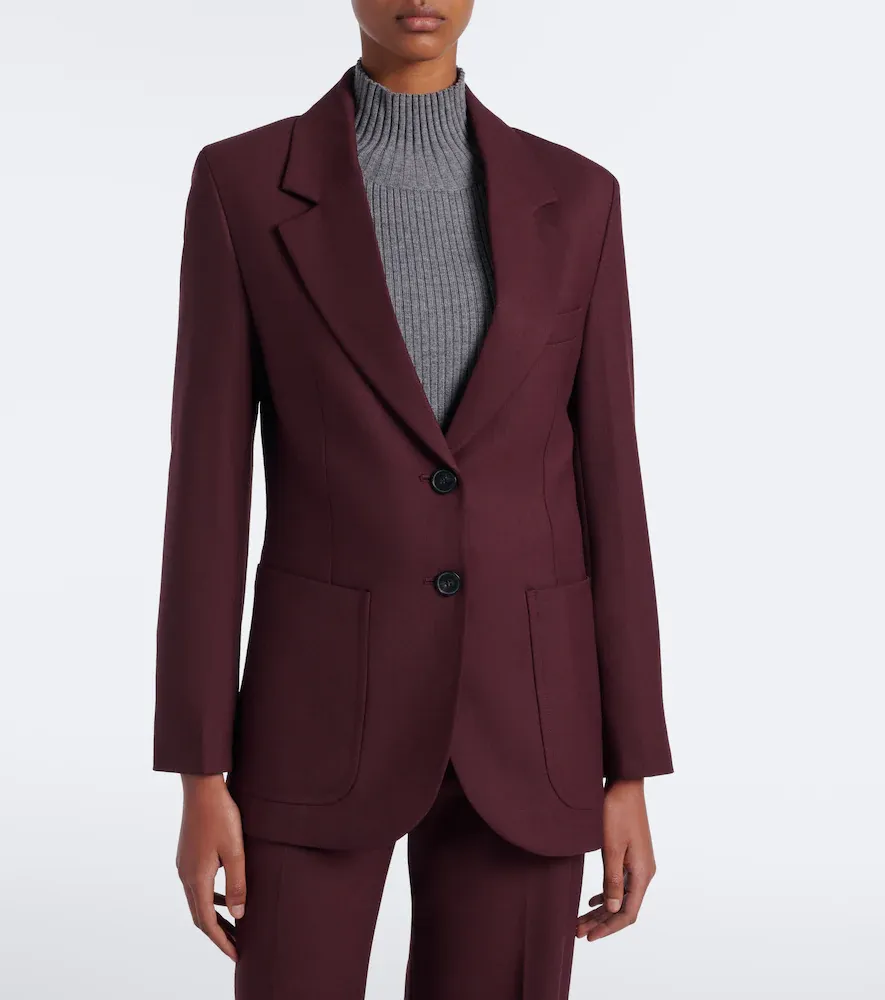 Victoria Beckham Katherine flannel blazer | Thumbnail 3 Victoria Beckham Katherine flannel blazer | Thumbnail 3
