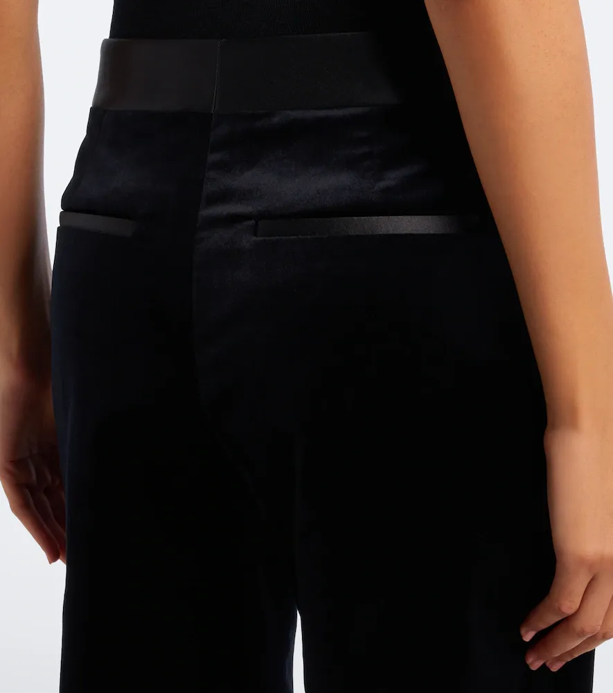 Victoria Beckham Alina cotton-blend velvet flared pants | Thumbnail 6