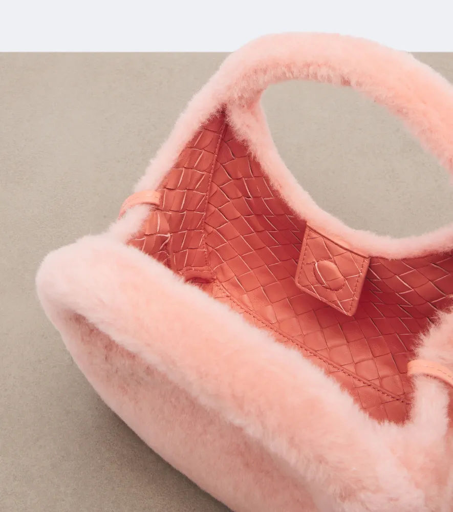 Bottega Veneta Campana Intrecciato shearling top-handle bag | Thumbnail 2 Bottega Veneta Campana Intrecciato shearling top-handle bag | Thumbnail 2
