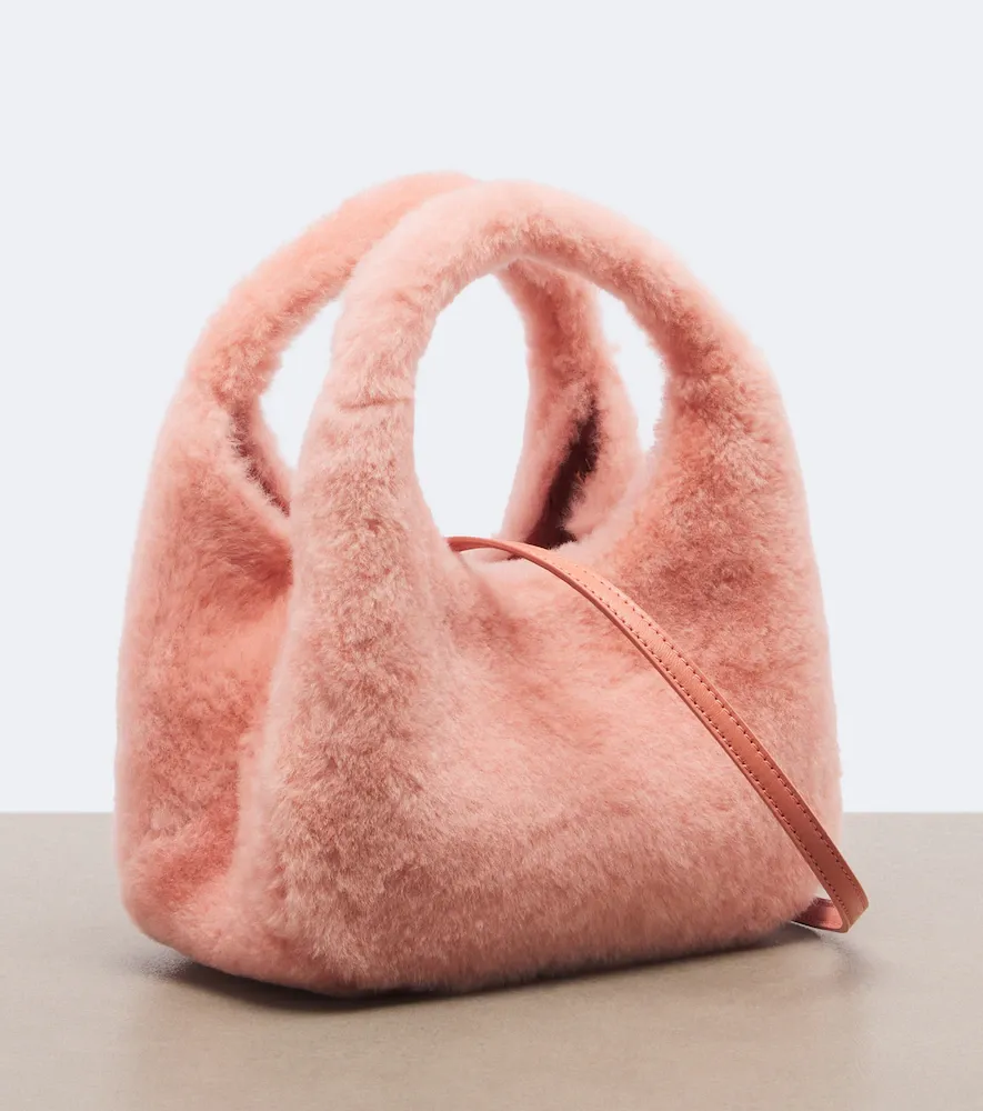 Bottega Veneta Campana Intrecciato shearling top-handle bag | Thumbnail 3 Bottega Veneta Campana Intrecciato shearling top-handle bag | Thumbnail 3
