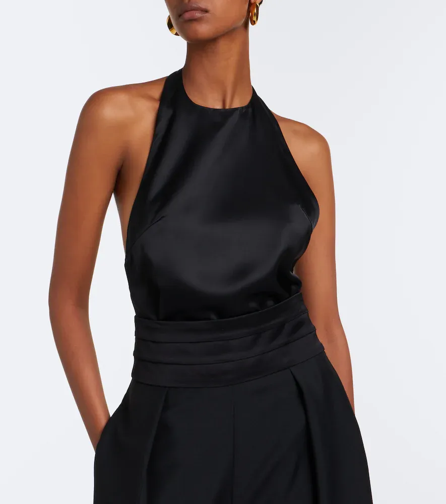 RÓHE Halterneck satin top | Thumbnail 4 RÓHE Halterneck satin top | Thumbnail 4
