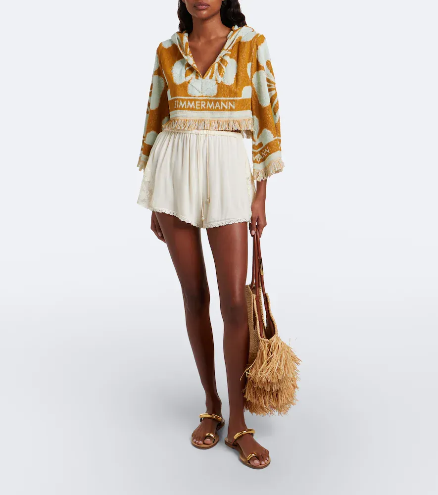 Zimmermann Fairlight floral cropped terry hoodie | Thumbnail 5 Zimmermann Fairlight floral cropped terry hoodie | Thumbnail 5