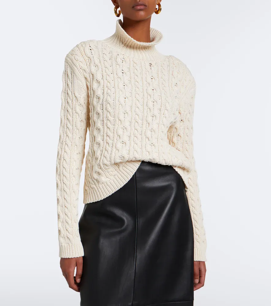 RÓHE Róhe Cable-knit cotton-blend turtleneck sweater | Thumbnail 2 RÓHE Róhe Cable-knit cotton-blend turtleneck sweater | Thumbnail 2