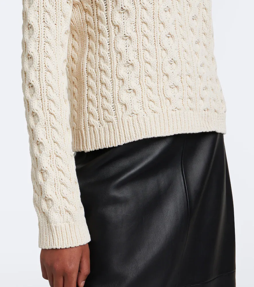 RÓHE Róhe Cable-knit cotton-blend turtleneck sweater | Thumbnail 3 RÓHE Róhe Cable-knit cotton-blend turtleneck sweater | Thumbnail 3