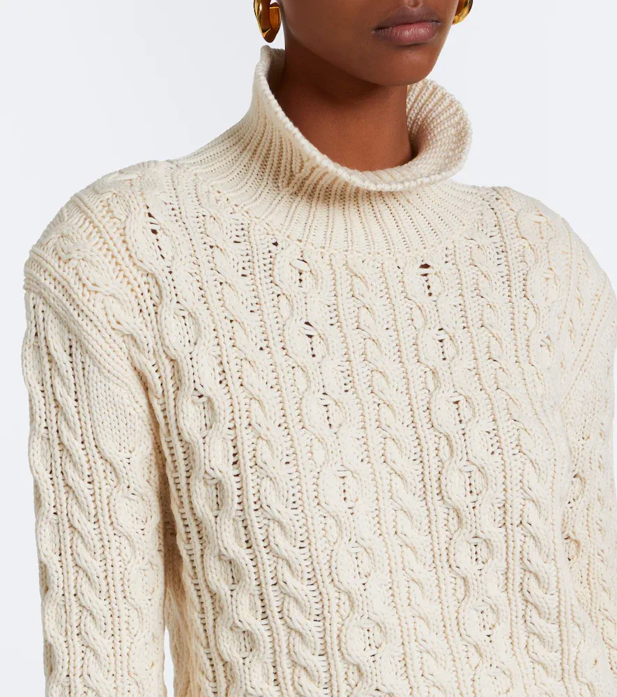 RÓHE Róhe Cable-knit cotton-blend turtleneck sweater | Thumbnail 4 RÓHE Róhe Cable-knit cotton-blend turtleneck sweater | Thumbnail 4