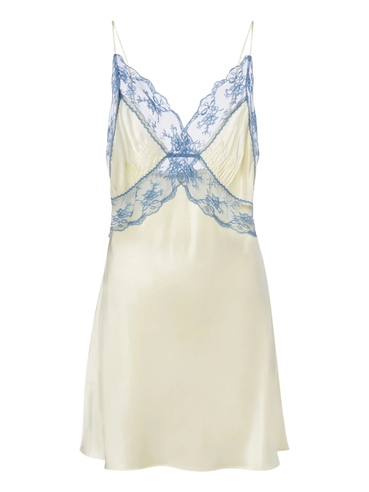 Aries lace-trimmed silk slip dress