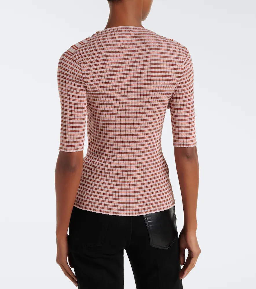 Courrèges Courrèges Striped cotton-blend T-shirt | Thumbnail 4