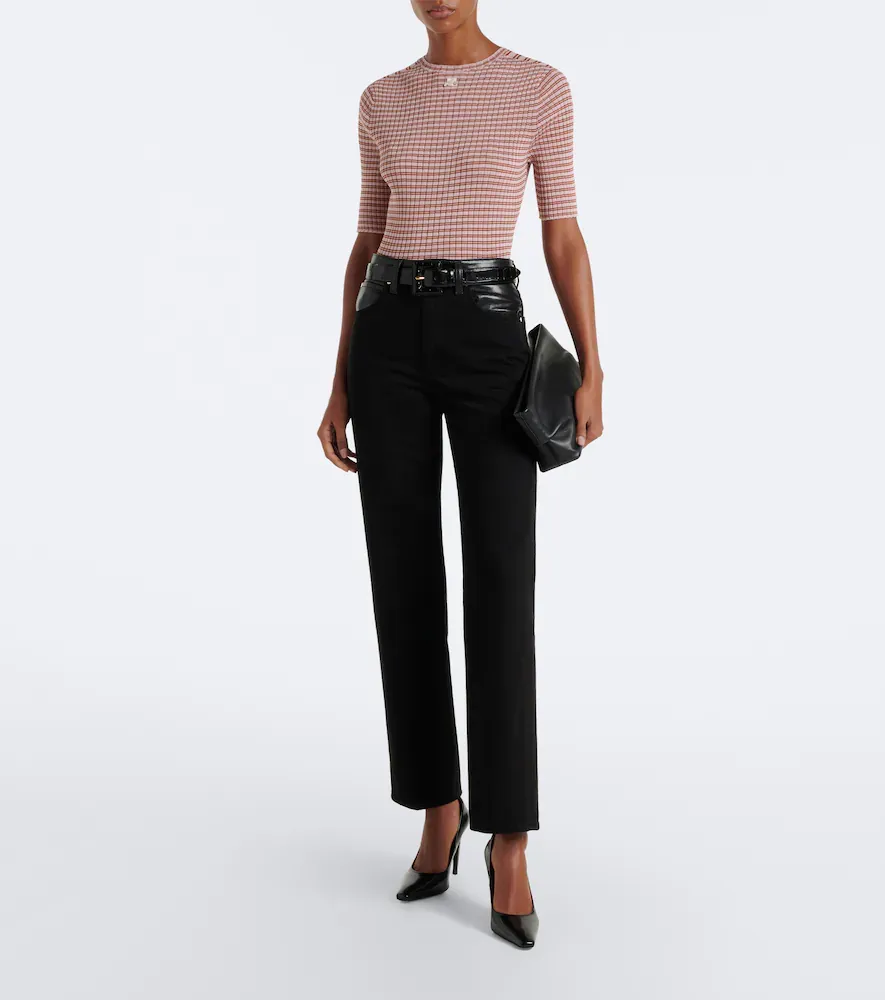Courrèges Courrèges Striped cotton-blend T-shirt | Thumbnail 6