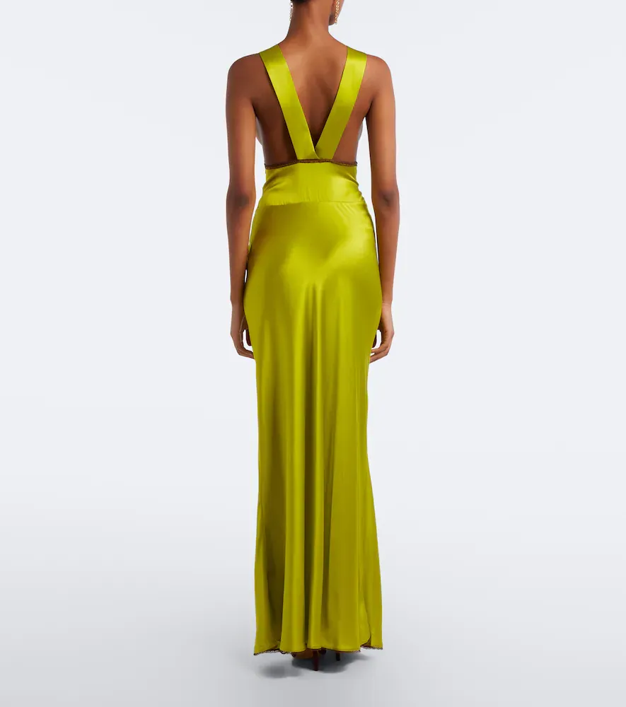 SIR. Aries cut-out lace-trimmed silk slip dress | Thumbnail 5