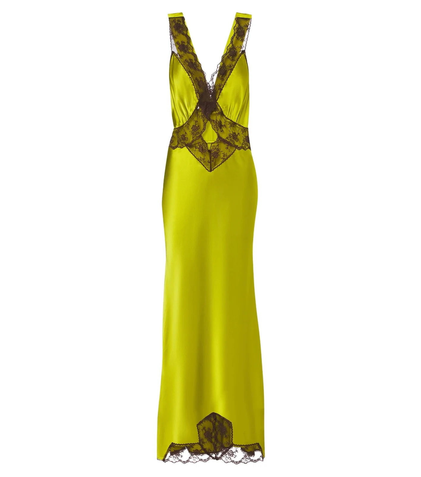 SIR. Aries cut-out lace-trimmed silk slip dress