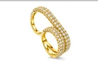3.65ct Diamond 18K Gold Double Ring 3.65ct Diamond 18K Gold Double Ring