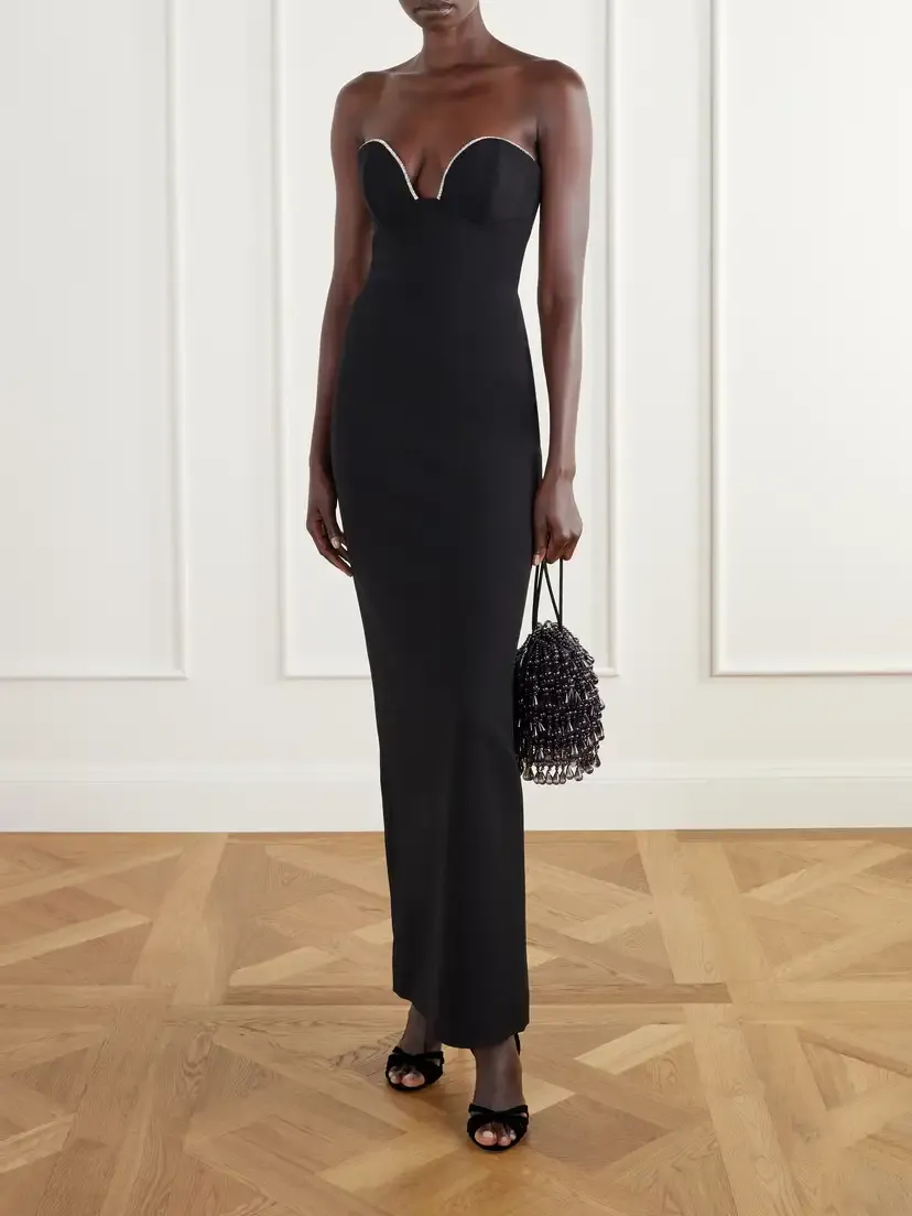 Solace London Sommer Embellished Strapless Stretch-crepe Gown | Thumbnail 2 Solace London Sommer Embellished Strapless Stretch-crepe Gown | Thumbnail 2