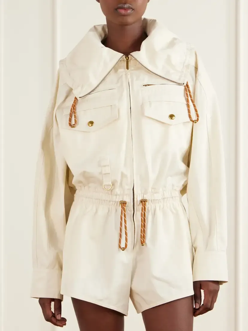Zimmermann Clash Hooded Cotton-drill Playsuit | Thumbnail 3 Zimmermann Clash Hooded Cotton-drill Playsuit | Thumbnail 3