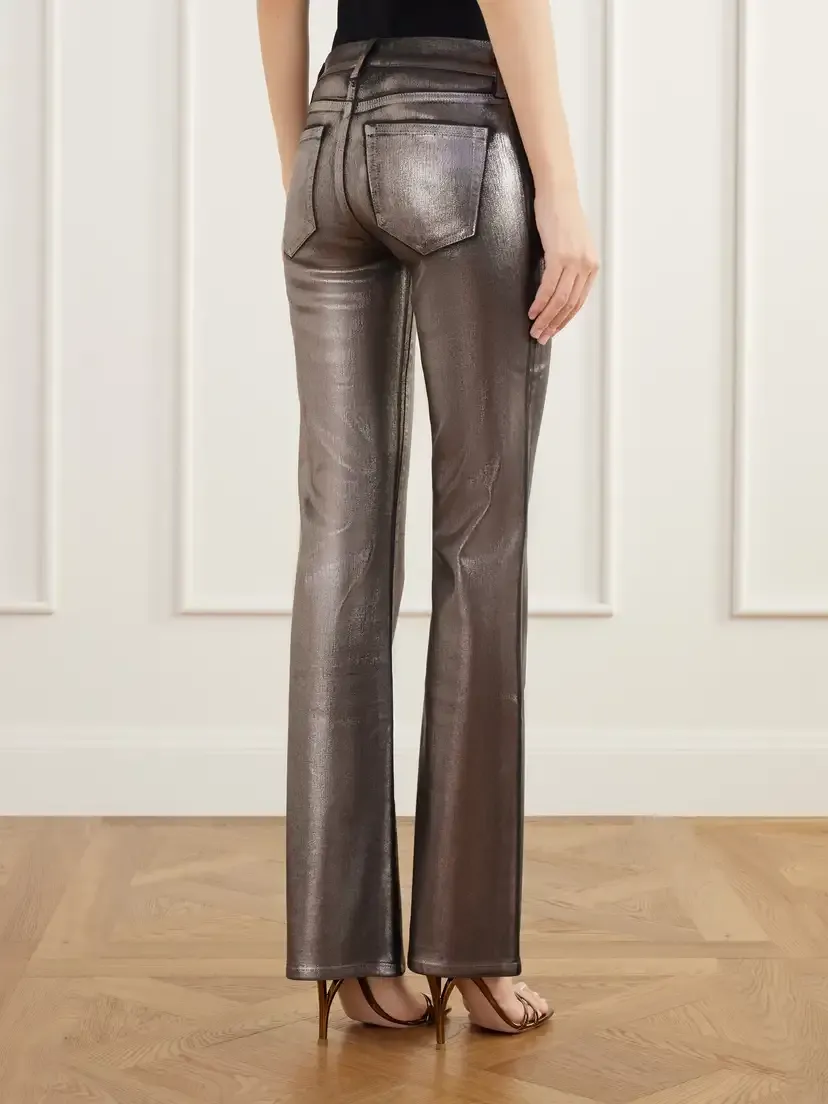 Frame The Coated Rodeo Low-rise Flared Jeans | Thumbnail 4 Frame The Coated Rodeo Low-rise Flared Jeans | Thumbnail 4
