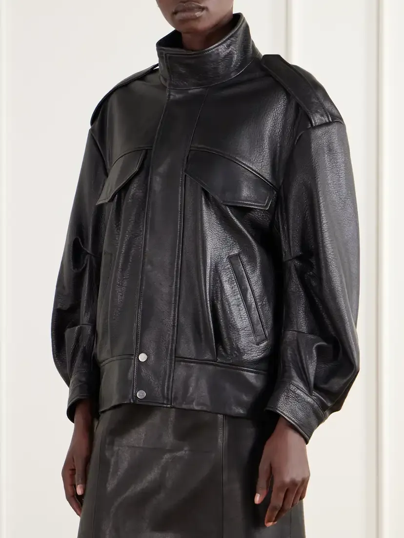 Nour Hammour Nomi Full-grain Leather Jacket | Thumbnail 3