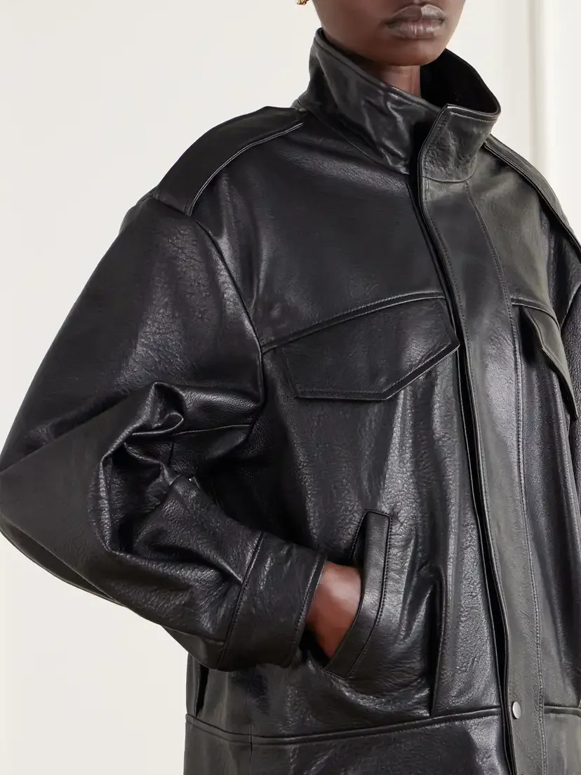 Nour Hammour Nomi Full-grain Leather Jacket | Thumbnail 5