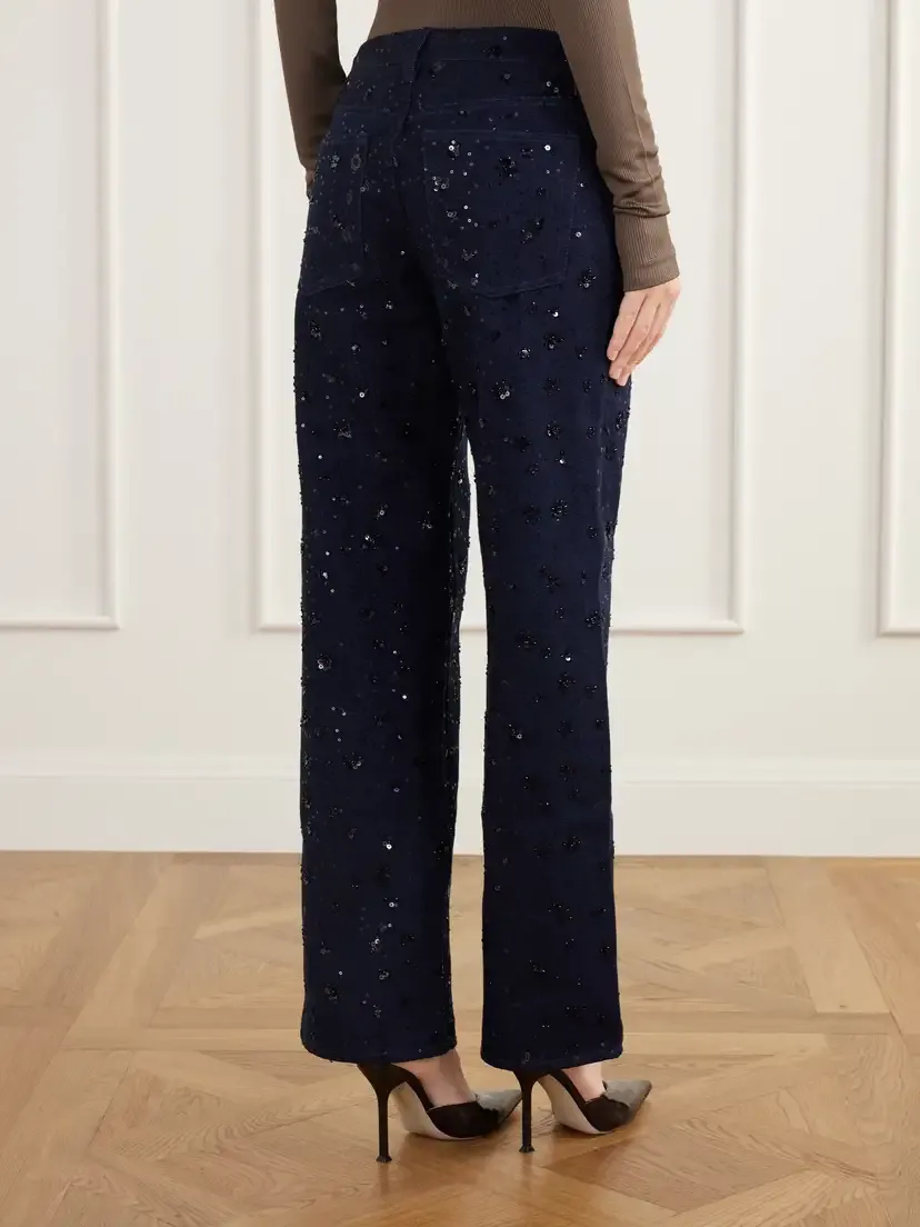 Frame The Embellished Saturday Low-rise Straight-leg Jeans | Thumbnail 4