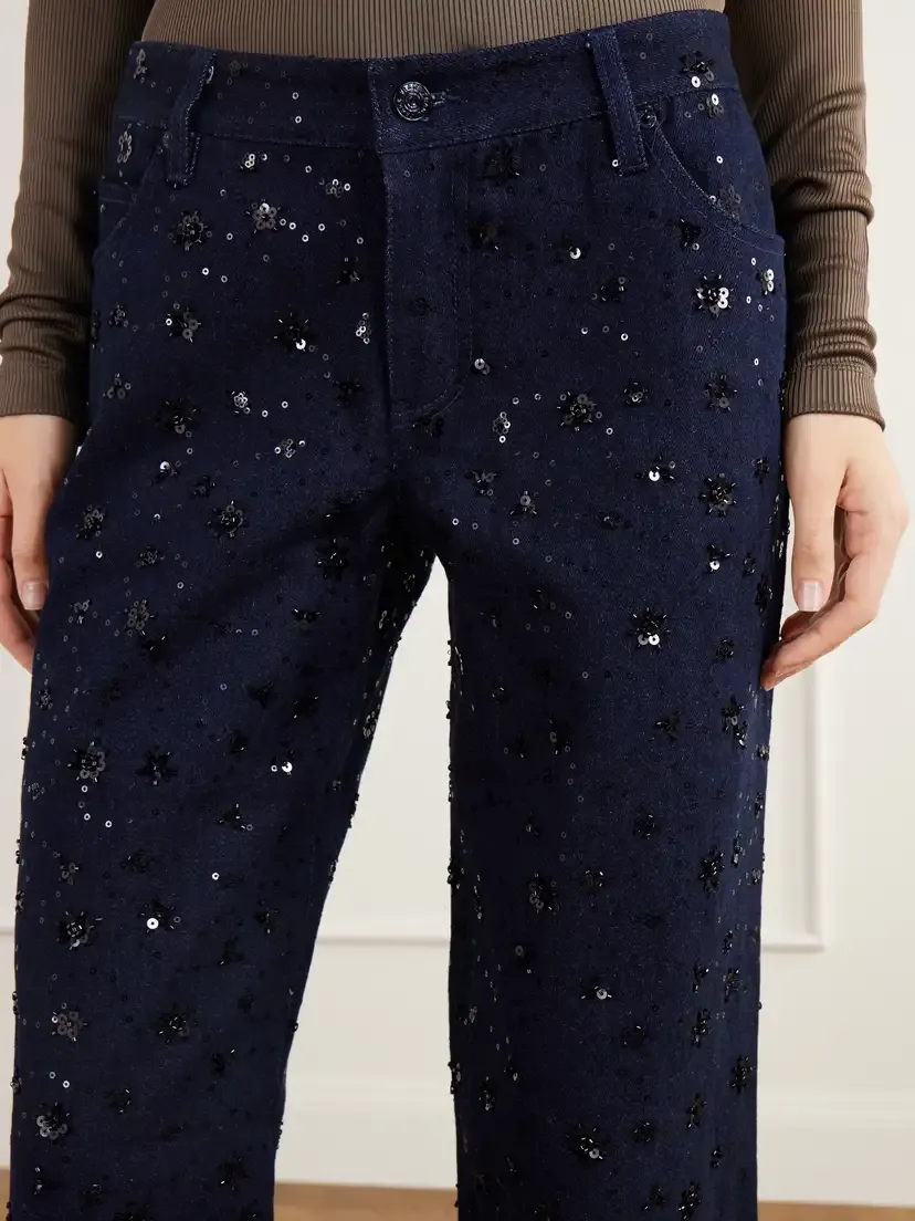 Frame The Embellished Saturday Low-rise Straight-leg Jeans | Thumbnail 5