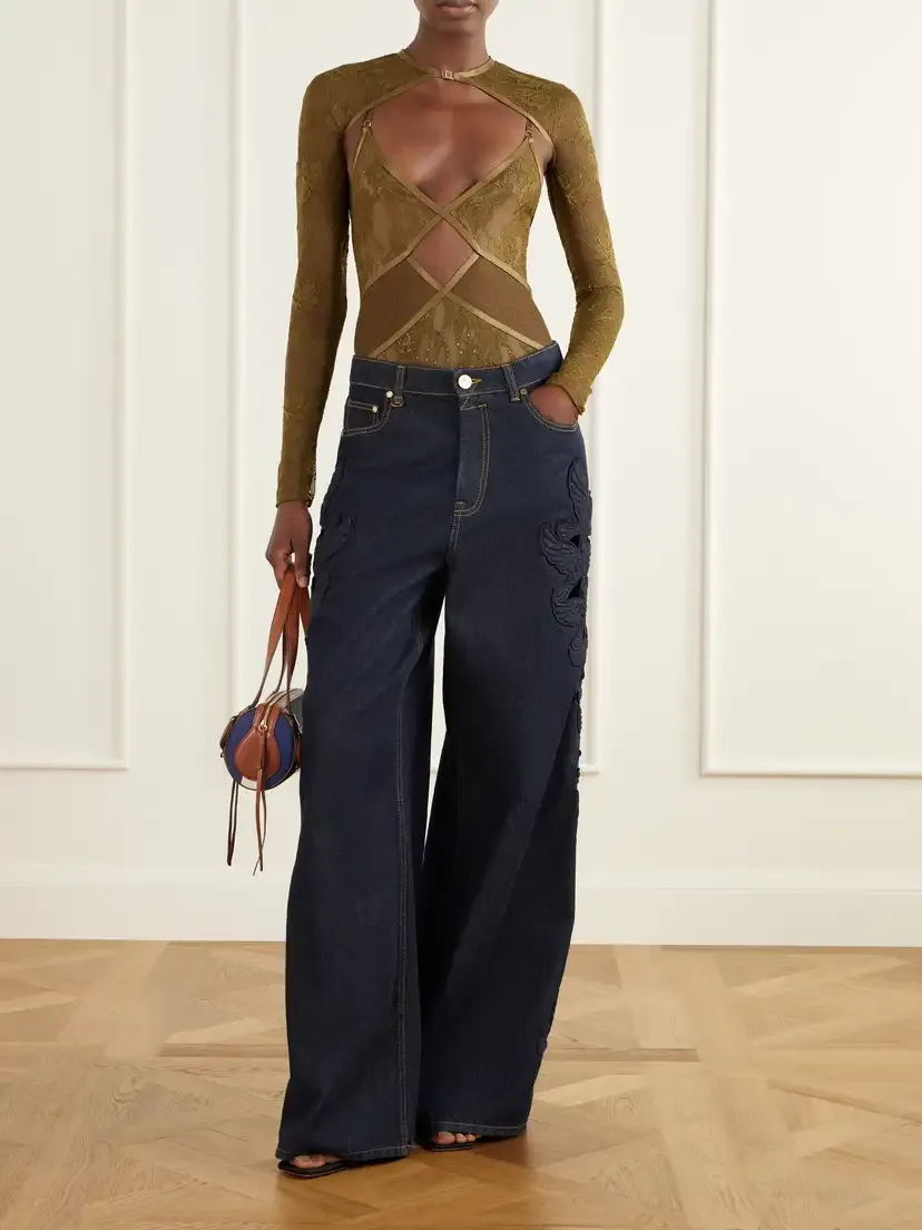 Zimmermann Appliquéd High-rise Straight-leg Jeans | Thumbnail 2