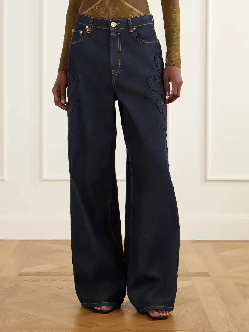 Zimmermann Appliquéd High-rise Straight-leg Jeans | Thumbnail 3