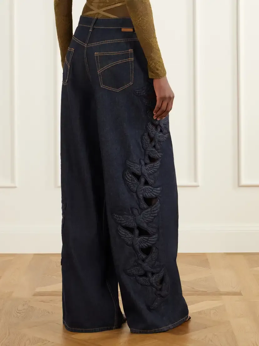 Zimmermann Appliquéd High-rise Straight-leg Jeans | Thumbnail 4