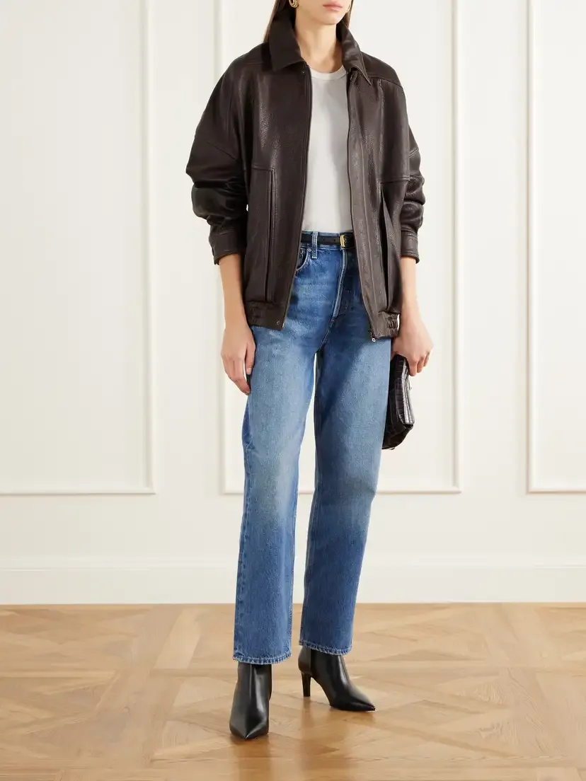 Nour Hammour Dalma Full-grain Leather Jacket | Thumbnail 2 Nour Hammour Dalma Full-grain Leather Jacket | Thumbnail 2