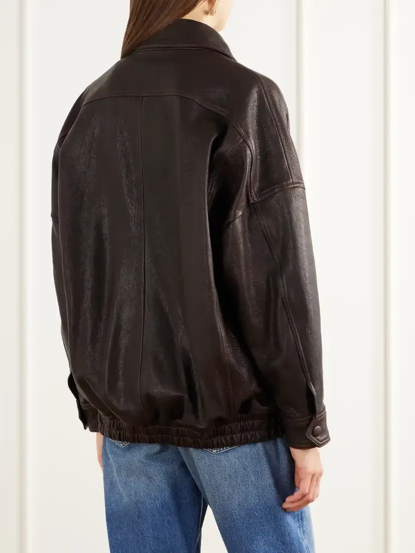 Nour Hammour Dalma Full-grain Leather Jacket | Thumbnail 4 Nour Hammour Dalma Full-grain Leather Jacket | Thumbnail 4