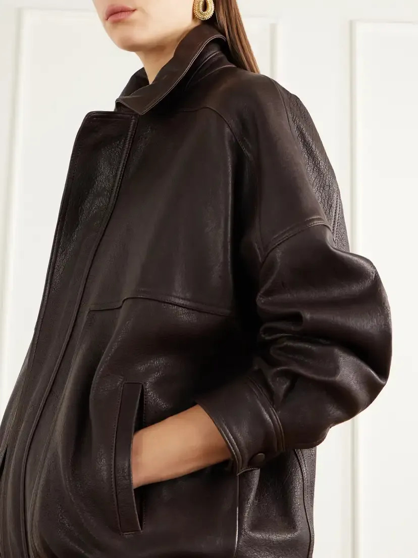 Nour Hammour Dalma Full-grain Leather Jacket | Thumbnail 5 Nour Hammour Dalma Full-grain Leather Jacket | Thumbnail 5