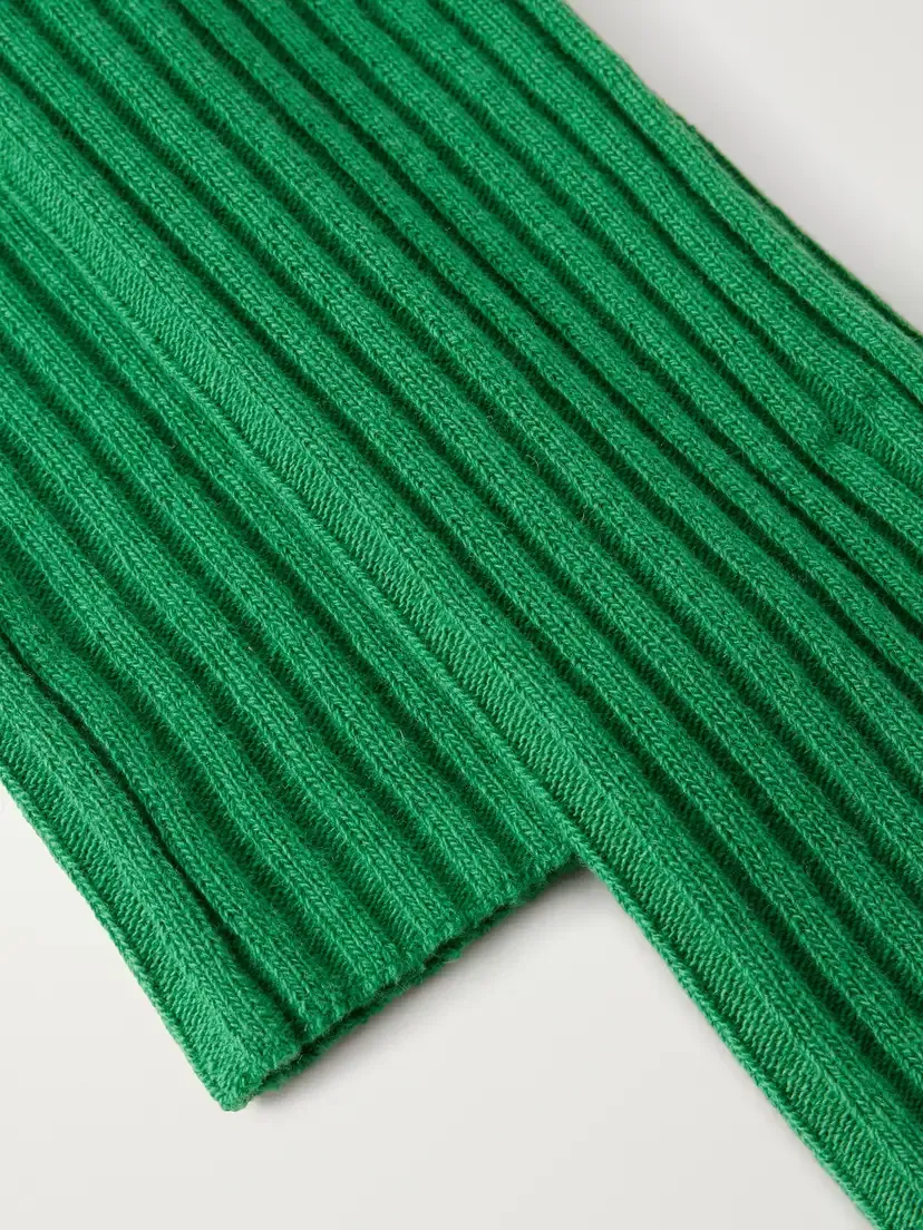 Auralee + Tekla Ribbed Wool And Cashmere-blend Arm Warmer | Thumbnail 2