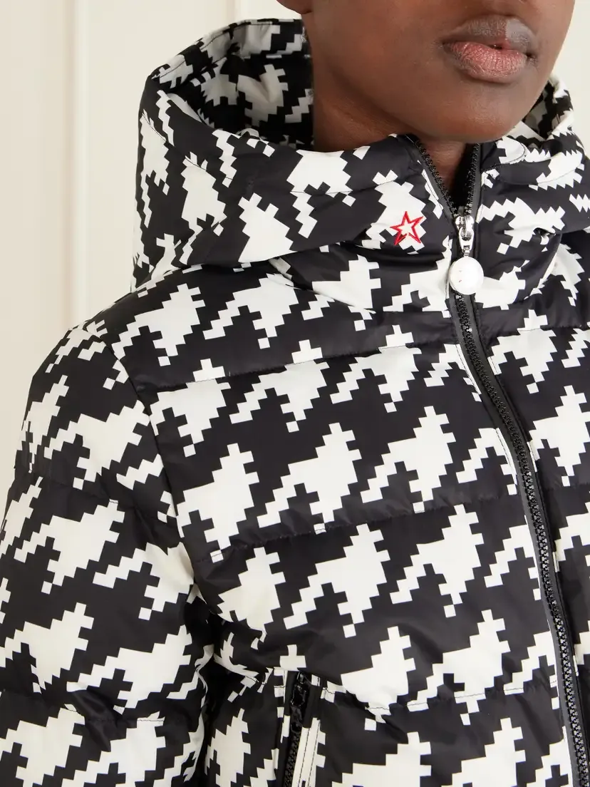 Perfect Moment Polar Flare Hooded Logo-embroidered Printed Houndstooth Shell Ski Suit | Thumbnail 4