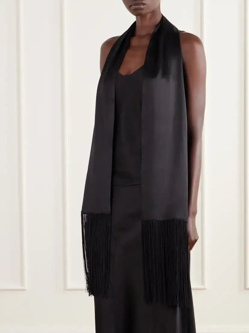 Gabriela Hearst Loma Fringe-detail Silk-satin Scarf | Thumbnail 2 Gabriela Hearst Loma Fringe-detail Silk-satin Scarf | Thumbnail 2
