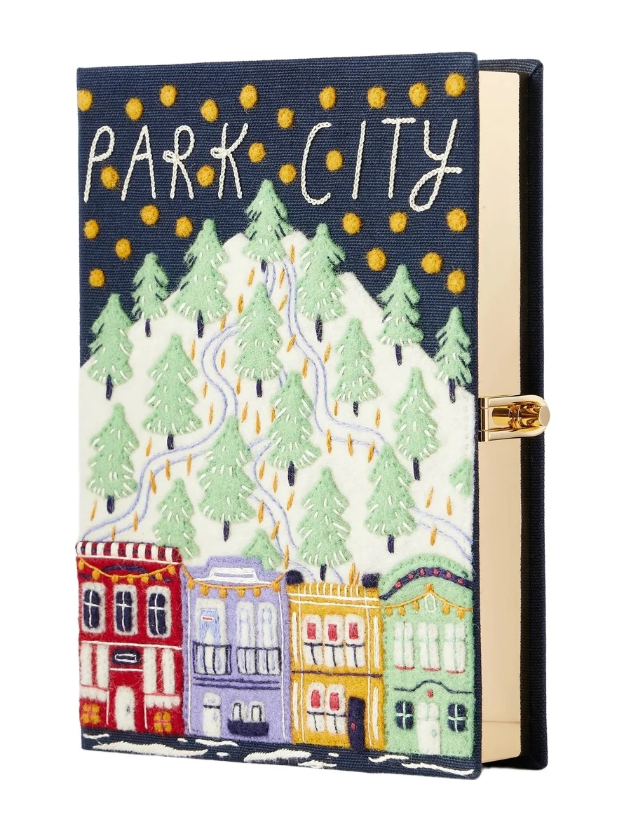 Park City Embroidered Canvas Clutch Park City Embroidered Canvas Clutch
