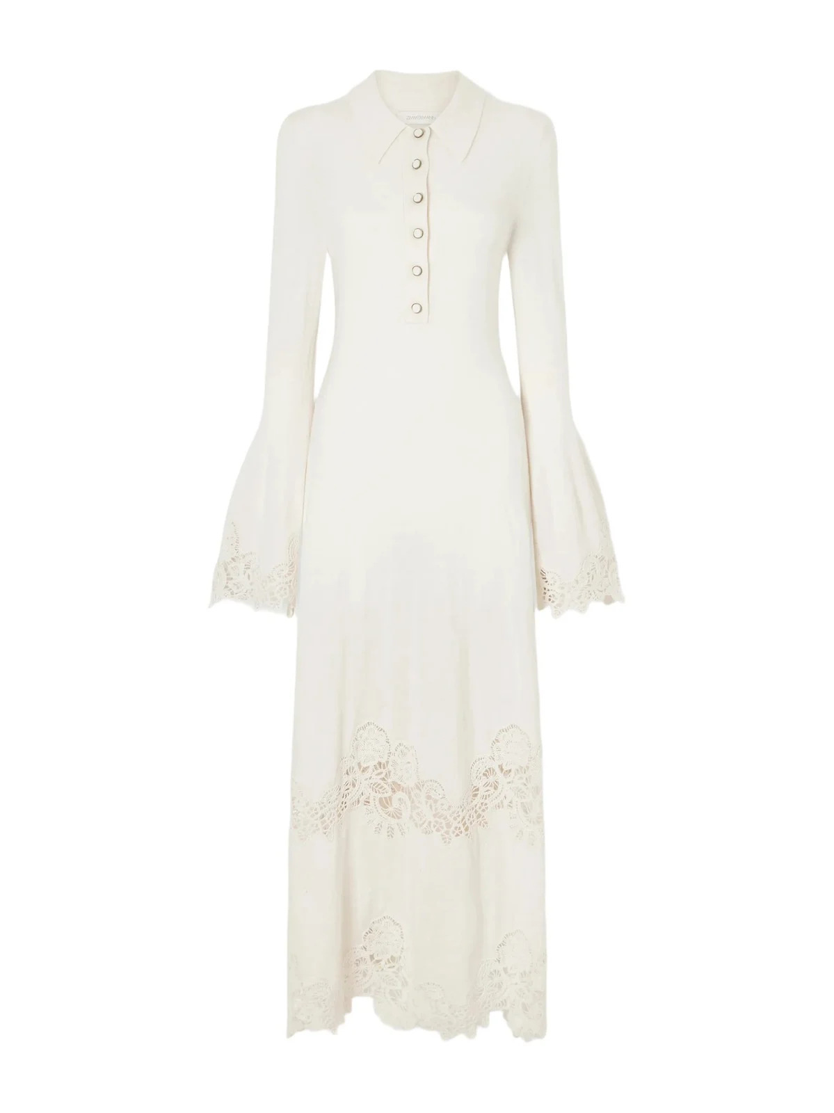 Clash Crochet-trimmed Wool Midi Dress Clash Crochet-trimmed Wool Midi Dress