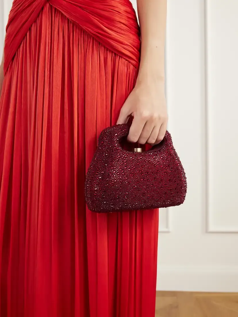 Cult Gaia Mimi Crystal-embellished Suede Top-handle Bag | Thumbnail 2