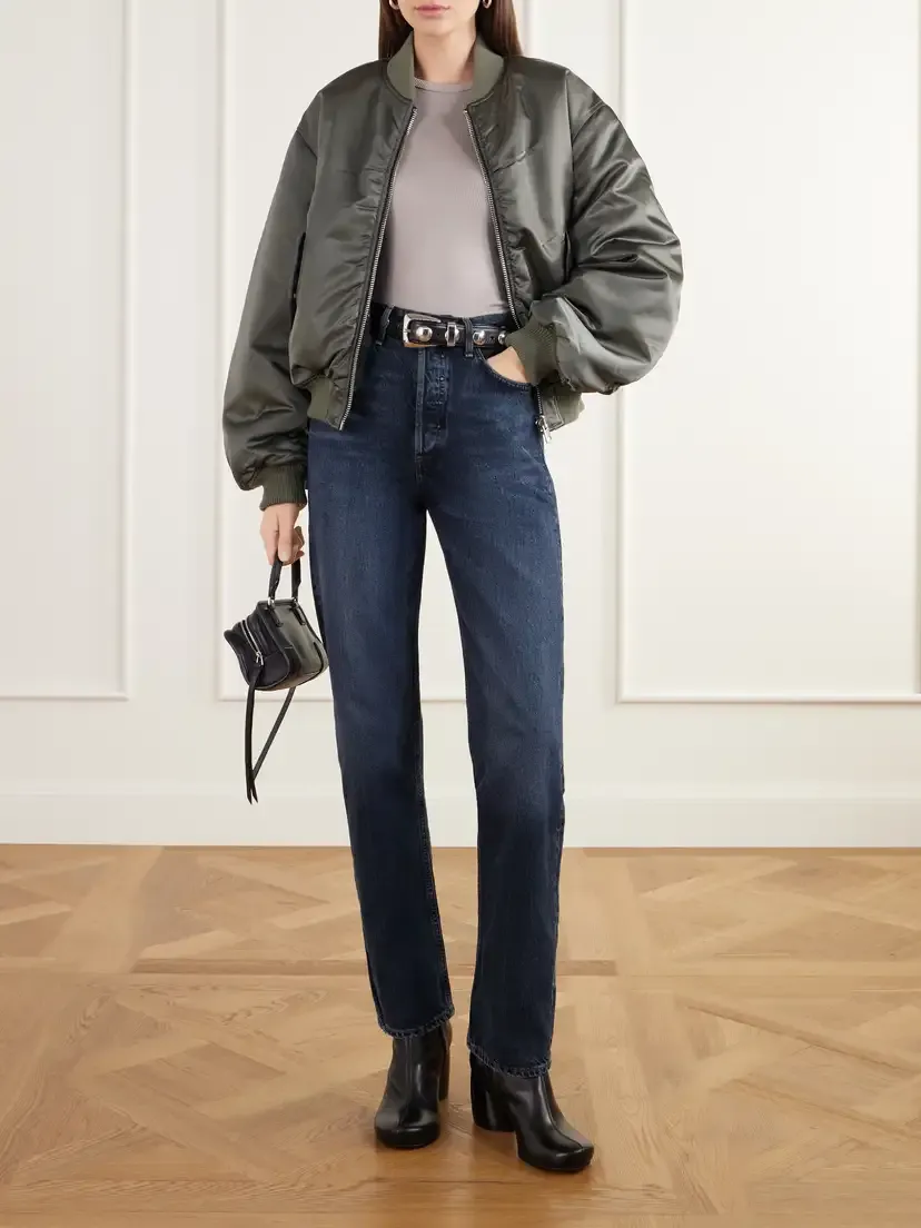 AGOLDE 90's Pinch Waist Long High-rise Straight-leg Jeans | Thumbnail 2
