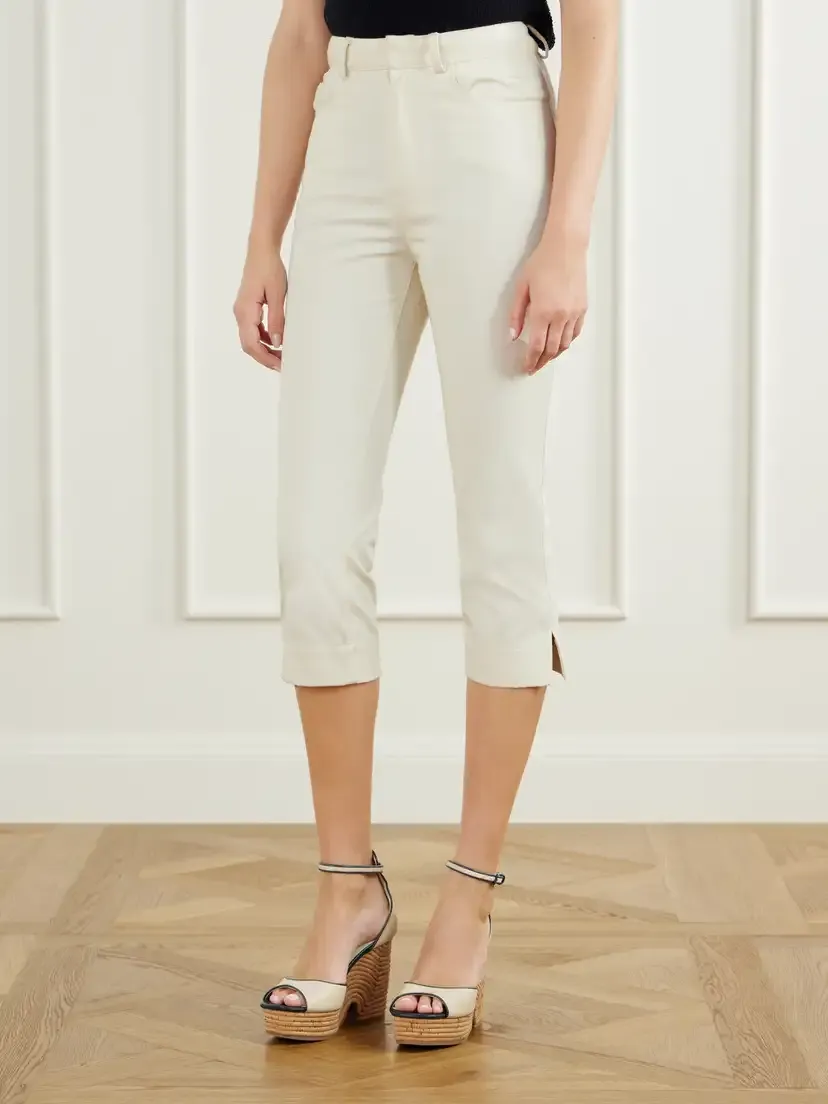 Zimmermann Clash Embroidered High-rise Slim-fit Capri Jeans | Thumbnail 3