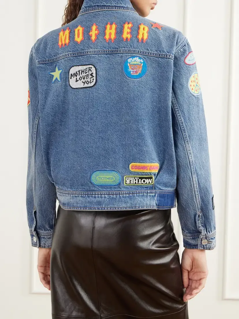 Mother The Duo Appliquéd Denim Jacket | Thumbnail 4