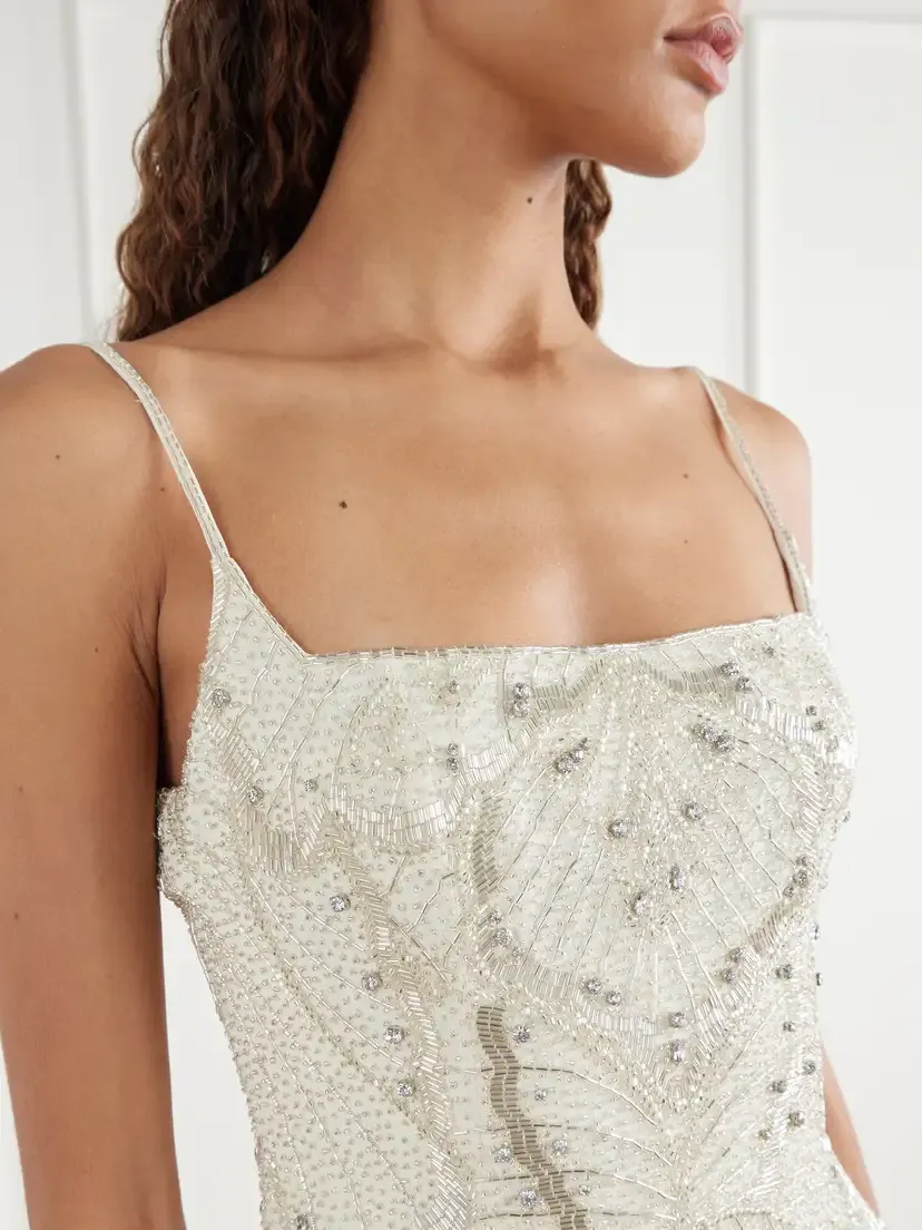 Clio Peppiatt Papillon Bead-embellished Tulle Mini Dress | Thumbnail 4 Clio Peppiatt Papillon Bead-embellished Tulle Mini Dress | Thumbnail 4