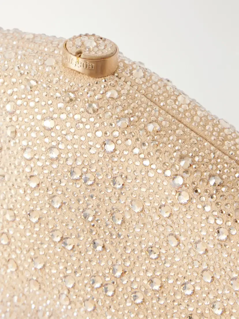 Cult Gaia Caldera Crystal-embellished Suede Clutch | Thumbnail 5 Cult Gaia Caldera Crystal-embellished Suede Clutch | Thumbnail 5