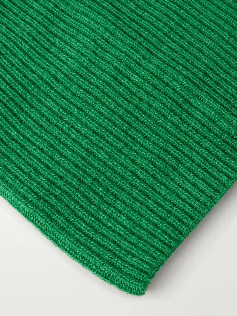 Auralee + Tekla Wool And Cashmere-blend Snood - Green | Thumbnail 4
