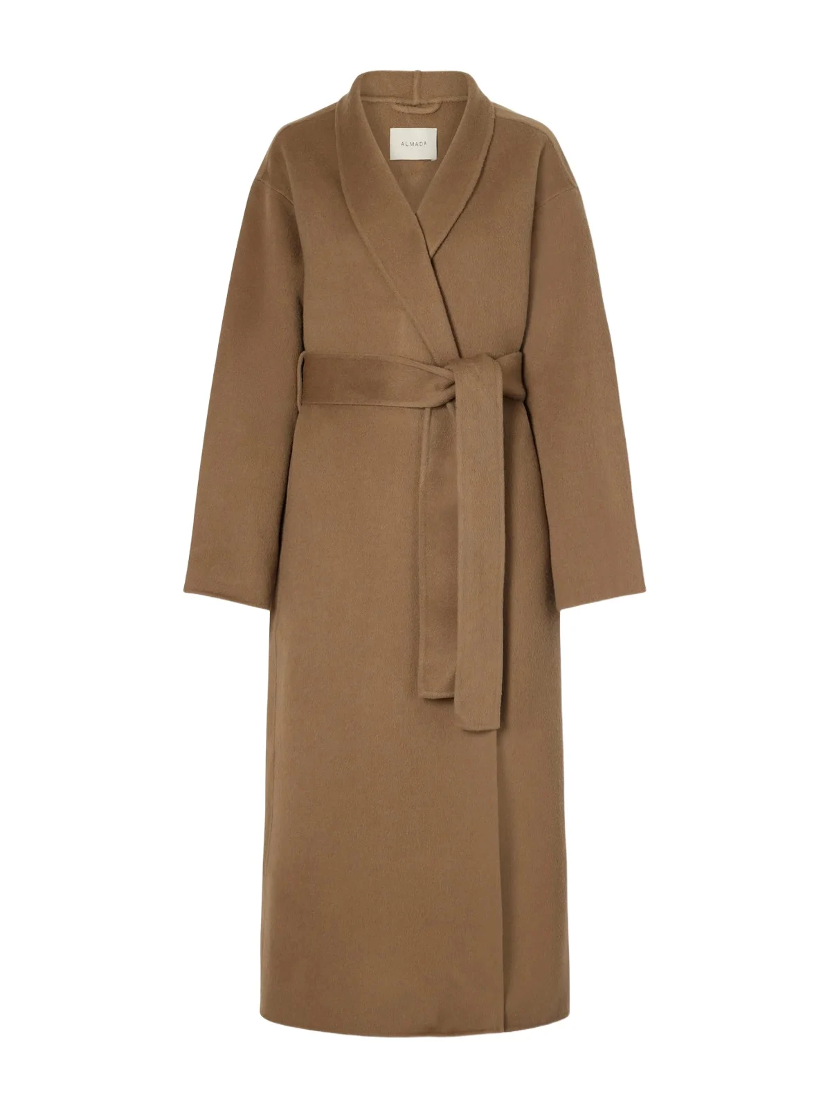 Almada Mara Belted Brushed Wool-felt Coat