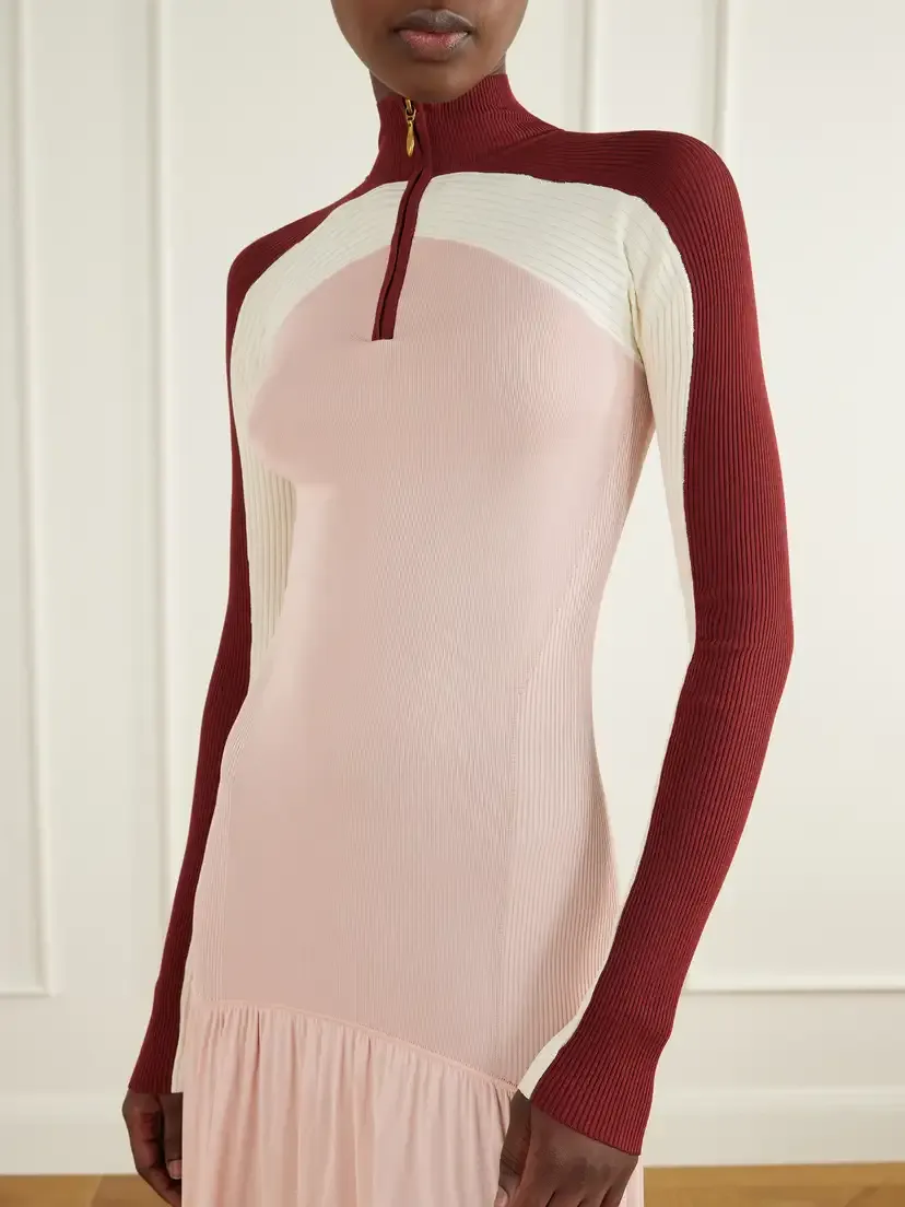 Zimmermann Clash Rib-knit And Jersey Maxi Dress | Thumbnail 4 Zimmermann Clash Rib-knit And Jersey Maxi Dress | Thumbnail 4