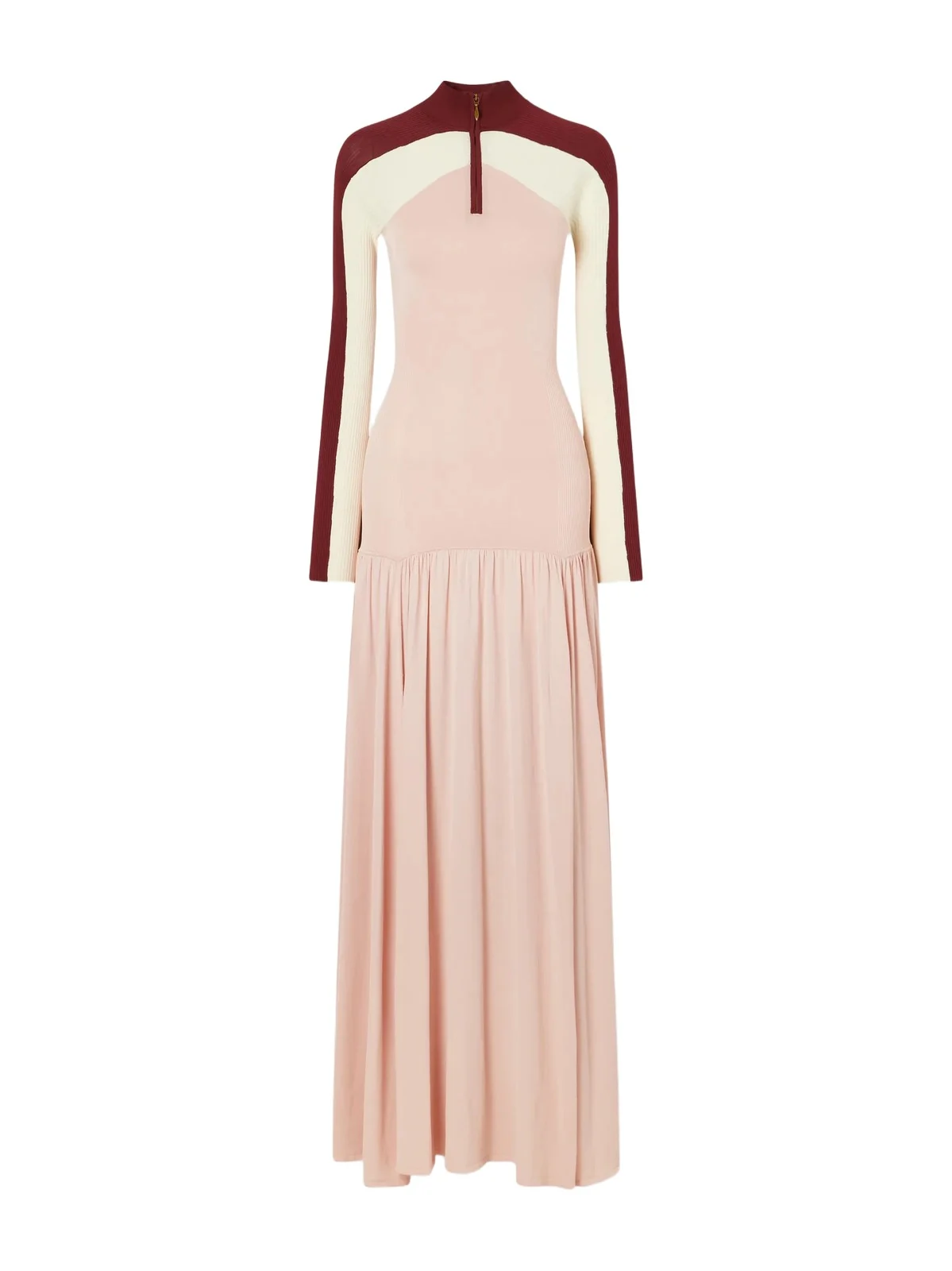Zimmermann Clash Rib-knit And Jersey Maxi Dress