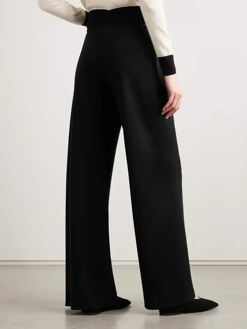 Nili Lotan Marlow Crepe Wide-leg Pants | Thumbnail 3 Nili Lotan Marlow Crepe Wide-leg Pants | Thumbnail 3