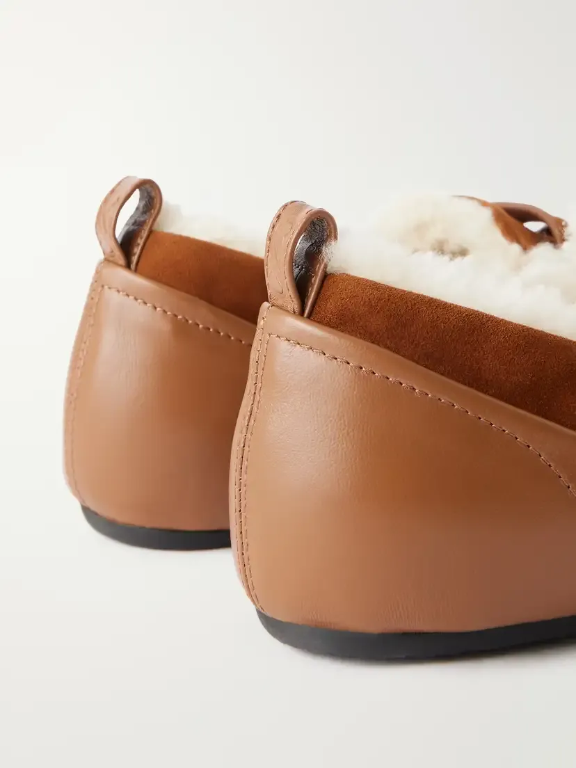 Proenza Schouler Arcadia Shearling And Leather-trimmed Suede Loafers | Thumbnail 5 Proenza Schouler Arcadia Shearling And Leather-trimmed Suede Loafers | Thumbnail 5