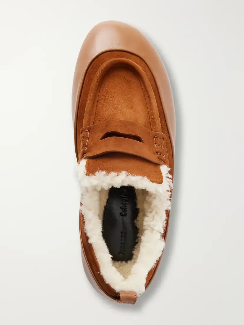 Proenza Schouler Arcadia Shearling And Leather-trimmed Suede Loafers | Thumbnail 6 Proenza Schouler Arcadia Shearling And Leather-trimmed Suede Loafers | Thumbnail 6