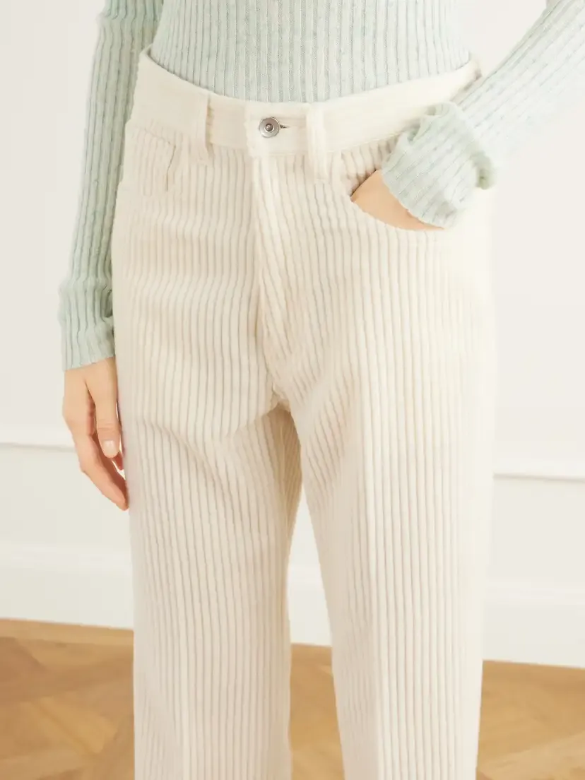 Auralee Wool And Cashmere-blend Corduroy Straight-leg Pants | Thumbnail 5 Auralee Wool And Cashmere-blend Corduroy Straight-leg Pants | Thumbnail 5