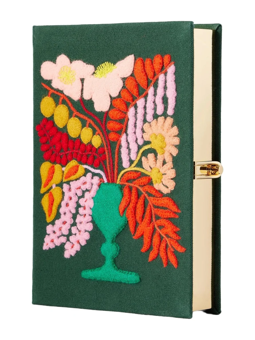 Abundance Embroidered Canvas Clutch Abundance Embroidered Canvas Clutch