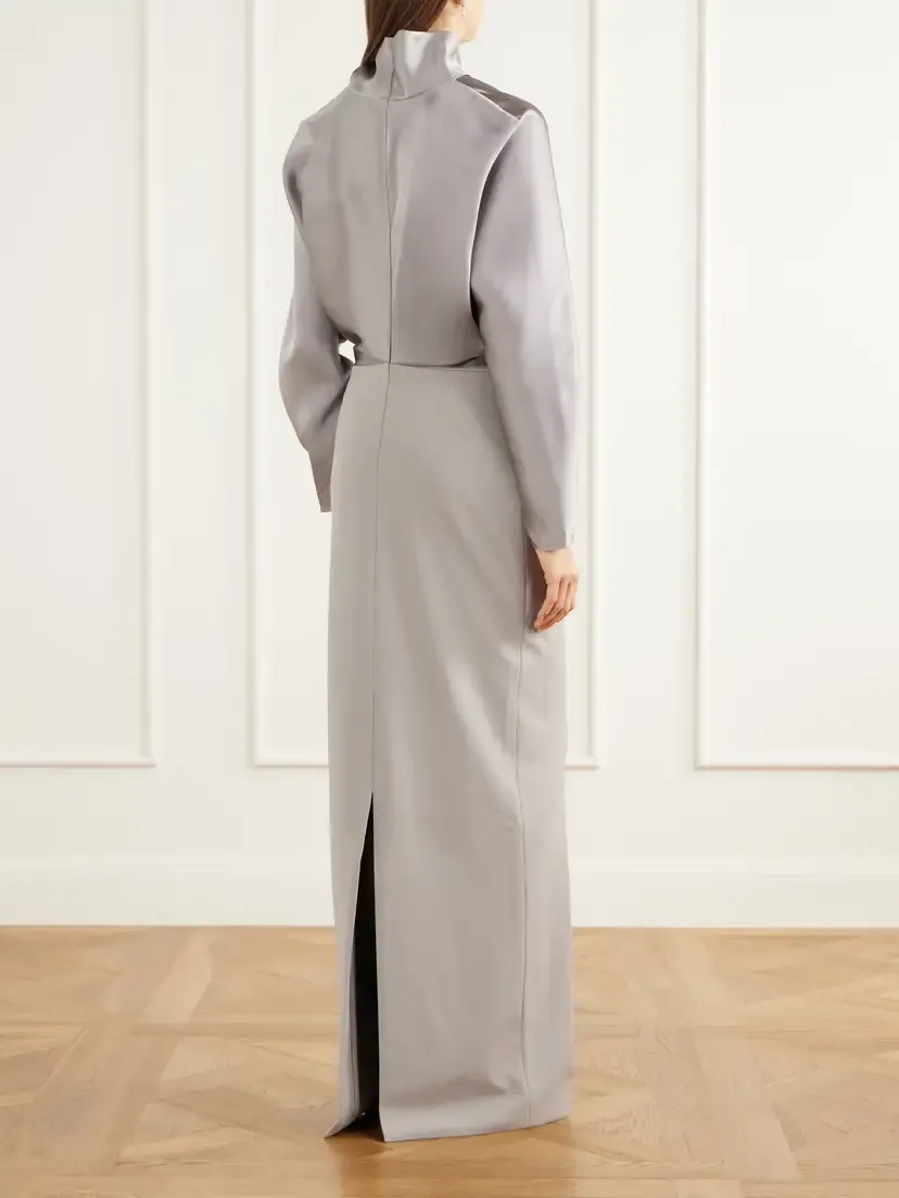 Solace London Sedgewick Satin And Stretch-knit Crepe Gown | Thumbnail 3